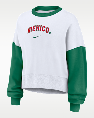 Женские  Mexico National Baseball Team 2026 World Baseball Classic Nike Pullover Crew