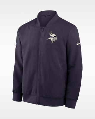 Мужская куртка Minnesota Vikings Rivalries Collection Sideline Nike NFL Full-Zip Bomber