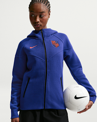 Женское худи USMNT Tech Fleece Windrunner Nike Soccer Full-Zip Hoodie для бега