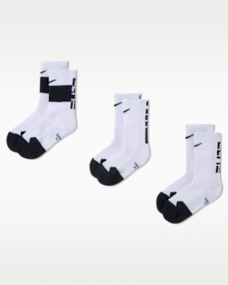 Unisex носки Nike Dri-FIT Elite Little Kids' Crew Socks (3 Pairs)