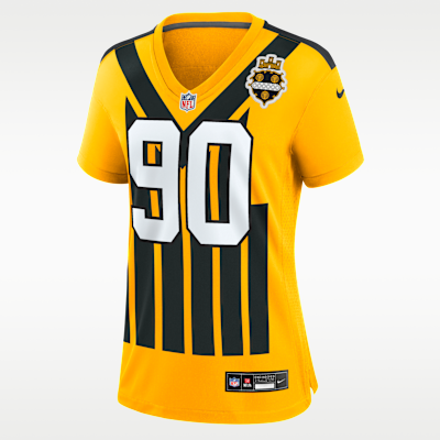 Jersey Nike de la NFL Game para mujer de T.J. Watt de los Pittsburgh Steelers