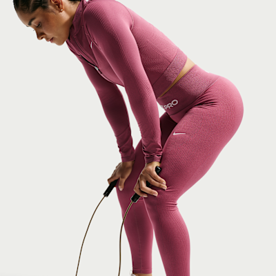 Nike Pro Seamless Yüksek Belli Bilek Üstü Kadın Taytı görsel 4