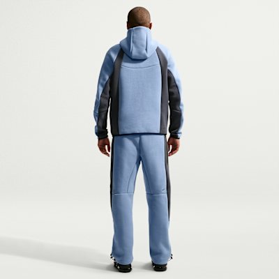 Nike Tech Renk Bloklu Açık Paçalı Fleece Erkek Eşofman Altı görsel 5