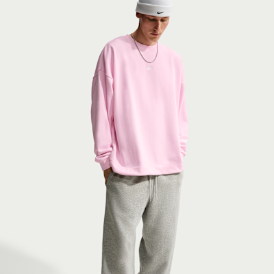 Nike Sportswear Club Oversize Fransız Havlu Kumaşı Crew Yakalı Erkek Sweatshirt'ü görsel 3