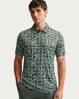 Мужские Nike Par Dri-FIT Tartan Camo Print Golf Polo