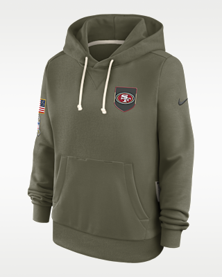 Женское худи San Francisco 49ers Salute to Service Sideline Nike Dri-FIT NFL Pullover Hoodie