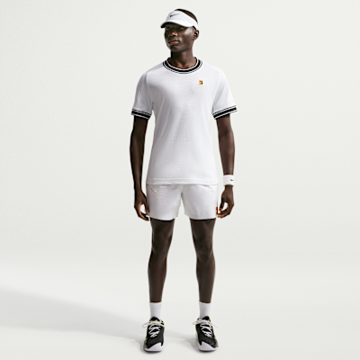 NikeCourt Heritage Kısa Kollu Erkek Tenis Üstü görsel 4