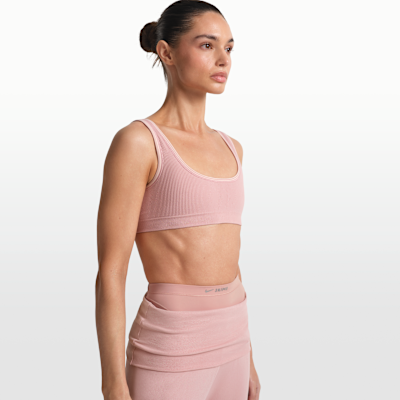 Bra de microescote en forma U para mujer NikeSKIMS Ribbed Seamless