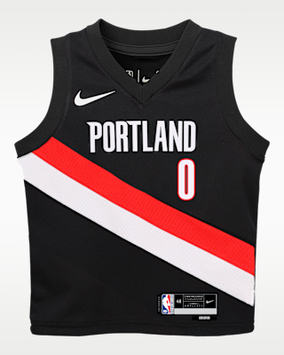 Детские джерси Damian Lillard Portland Trail Blazers Icon Edition Little Kids' Nike NBA Replica Jersey