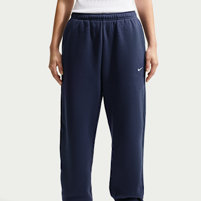 Nike Studio Fleece Orta Kalınlıkta Yüksek Belli Oversize Dar Paça Kadın Eşofman Altı görsel 2