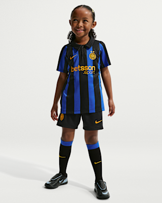 Детские  Inter Milan 2026 Stadium Home Little Kids' Nike Soccer Replica 3-Piece Kit