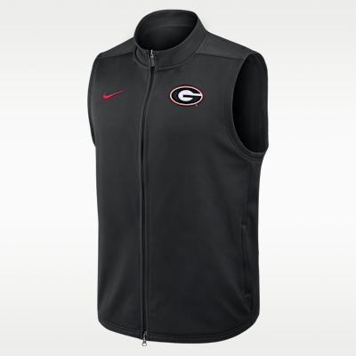 Chaleco universitario Nike Therma-FIT de cierre completo para hombre Georgia Victory