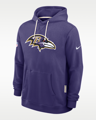 Мужское худи Baltimore Ravens Initial Home Sideline Nike Dri-FIT NFL Pullover Hoodie