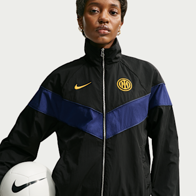 Nike Inter Milan Windrunner Nike UV Dokuma Kadın Futbol Ceketi