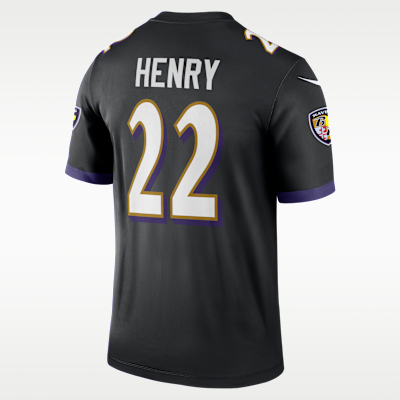 Jersey Nike Dri-FIT de la NFL Legend para hombre Derrick Henry Baltimore Ravens