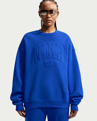 Женские  Nike Studio Fleece Medium Weight "Graphic Pack" Oversized Embossed Crew