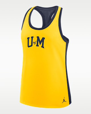 Женские Michigan Jordan Brand Dri-FIT College Racerback Tank Top