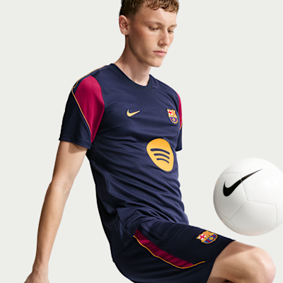 Nike FC Barcelona Strike Nike Dri-FIT Kısa Kollu Erkek Futbol Üstü görsel 3