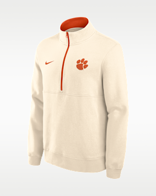 Мужские Clemson Primetime Primary Logo Nike College 1/2-Zip Crew