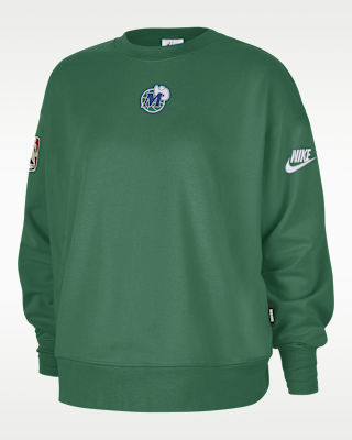 Женский свитшот Dallas Mavericks Hardwood Classics Nike NBA Phoenix Fleece Premium Crewneck