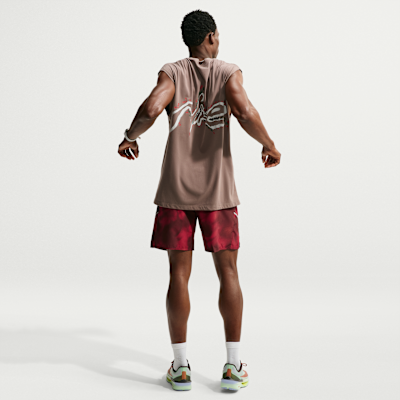 Nike Miler Dri-FIT 18 cm Slip Astarlı Baskılı Erkek Koşu Şortu görsel 5