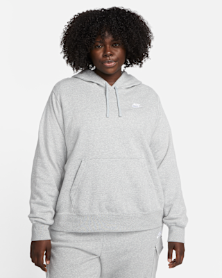 Женское худи Nike Sportswear Club Fleece Pullover Hoodie (Plus Size)