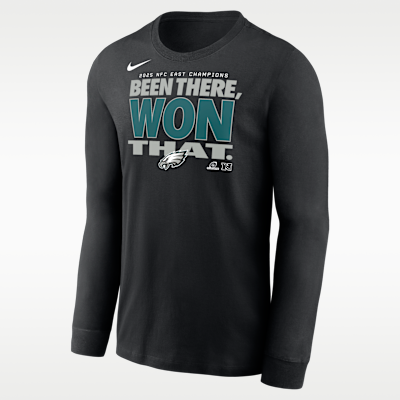 Philadelphia Eagles 2025 NFC East Champions Trophy Collection Men's Nike NFL Long-Sleeve T-Shirt