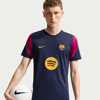 Nike FC Barcelona Strike Nike Dri-FIT Kısa Kollu Erkek Futbol Üstü