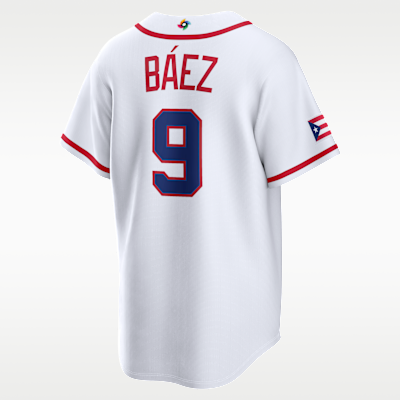 Javier Báez Puerto Rico National Baseball Team 2026 World Baseball Classic Men's Nike Stadium Jersey