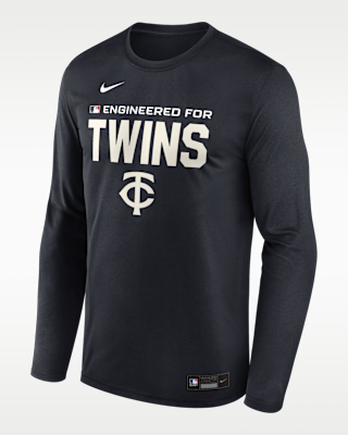 Мужская футболка Minnesota Twins Authentic Collection Team Issue Nike Dri-FIT MLB Long-Sleeve