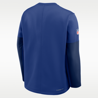 Playera de manga larga Nike Therma-FIT de la NFL para hombre New York Giants Scripted To Win Sideline Coach
