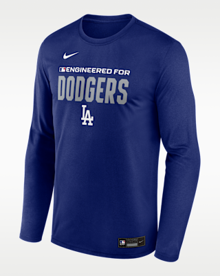 Мужская футболка Los Angeles Dodgers Authentic Collection Team Issue Nike Dri-FIT MLB Long-Sleeve