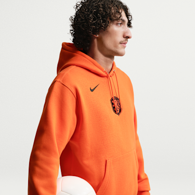 Nike Hollanda Club Nike Erkek Kapüşonlu Futbol Sweatshirt'ü görsel 3