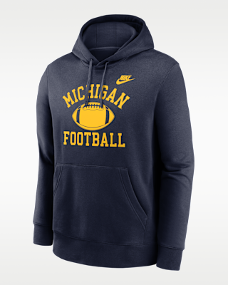 Мужское худи Michigan Legacy Club Football Icon Nike College Pullover Hoodie для футбола