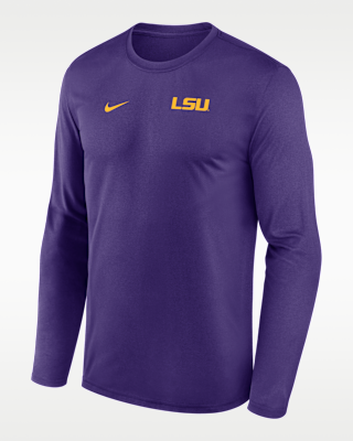 Мужская футболка LSU Sideline Legend Small Logo Nike Dri-FIT College Long-Sleeve