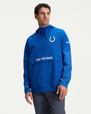 Мужская куртка Indianapolis Colts Rivalries Collection Sideline Anorak Nike NFL 1/2-Zip Hooded