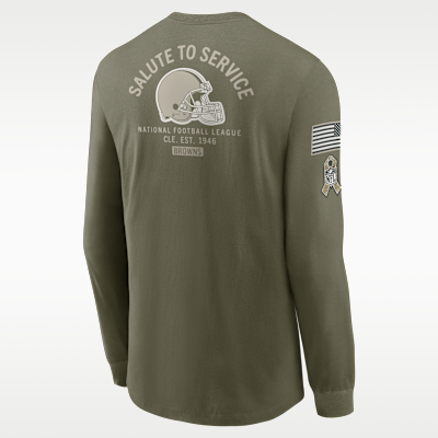 Playera de manga larga Nike de la NFL para hombre Cleveland Browns Salute to Service