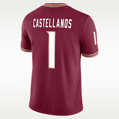 Jersey universitario Nike Dri-FIT NIL Game de Tommy Castellanos de Florida State para hombre
