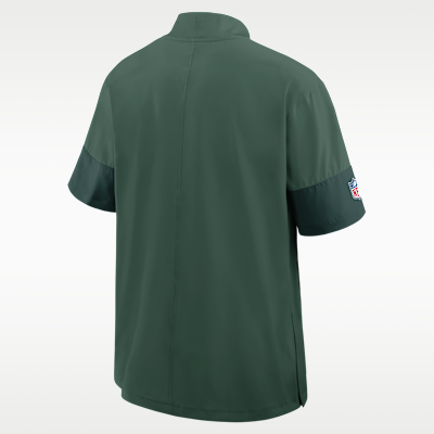 Green Bay Packers Sideline Coach Men's Nike NFL 1/2-Zip Short-Sleeve Jacket