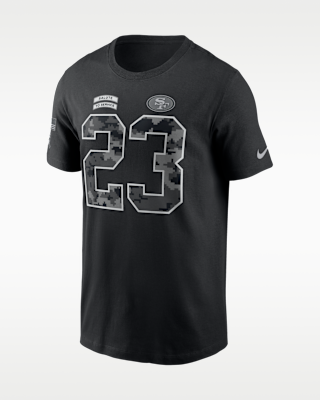 Мужская футболка Christian McCaffrey San Francisco 49ers Salute to Service Nike NFL