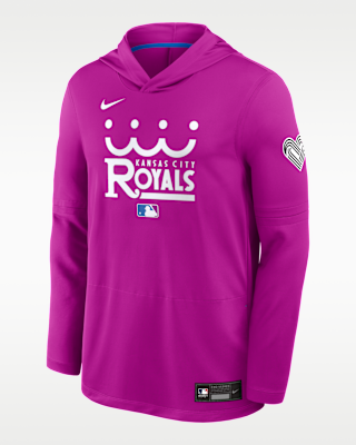 Мужские  Kansas City Royals City Connect Nike Dri-FIT MLB Long-Sleeve Hooded Top