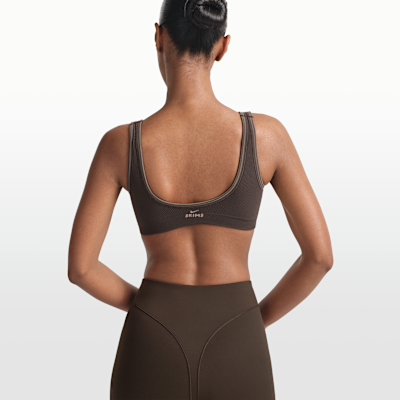 Bra de microescote en forma U para mujer NikeSKIMS Ribbed Seamless
