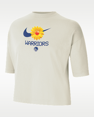 Женская футболка Golden State Warriors Courtside Nike NBA Boxy