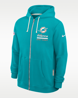 Мужское худи Miami Dolphins Utility Player Sideline Nike Dri-FIT NFL Full-Zip Hoodie