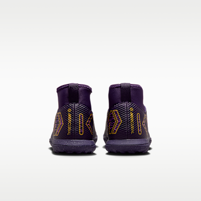 Tacos de fútbol TF high para niños talla grande Nike Jr. Mercurial Superfly 10 Club "Kylian Mbappé"