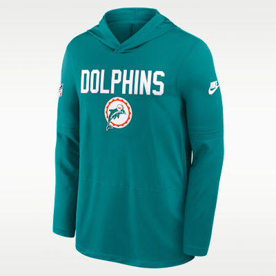 Miami Dolphins Pass Accuracy Men's Nike Dri-FIT NFL Long-Sleeve Hooded Top