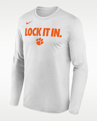 Мужская футболка Clemson 2026 On-Court Bench Nike Dri-FIT College Long-Sleeve