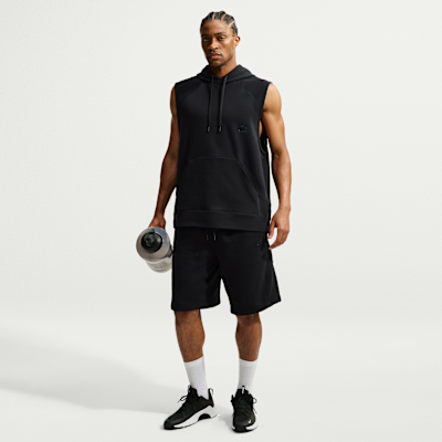 Nike N.A.C. Dri-FIT Fleece Kolsuz Kapüşonlu Erkek Antrenman Üstü görsel 4