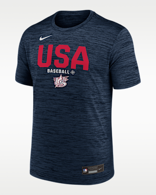 Мужская футболка USA Baseball 2026 World Baseball Classic Velocity Nike Dri-FIT