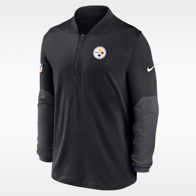 Playera Nike Dri-FIT de la NFL de medio cierre para hombre Pittsburgh Steelers Feel the Pressure